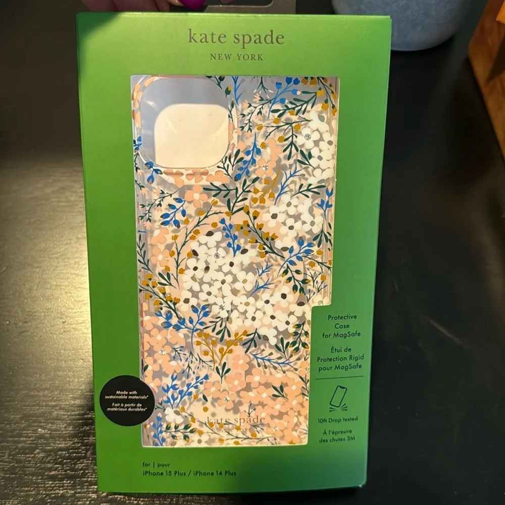 NIP 🌸♠️Kate Spade ♠️🌸iPhone 15 Plus / 14 Plus MagSafe Phone Case - Picture 1 of 4